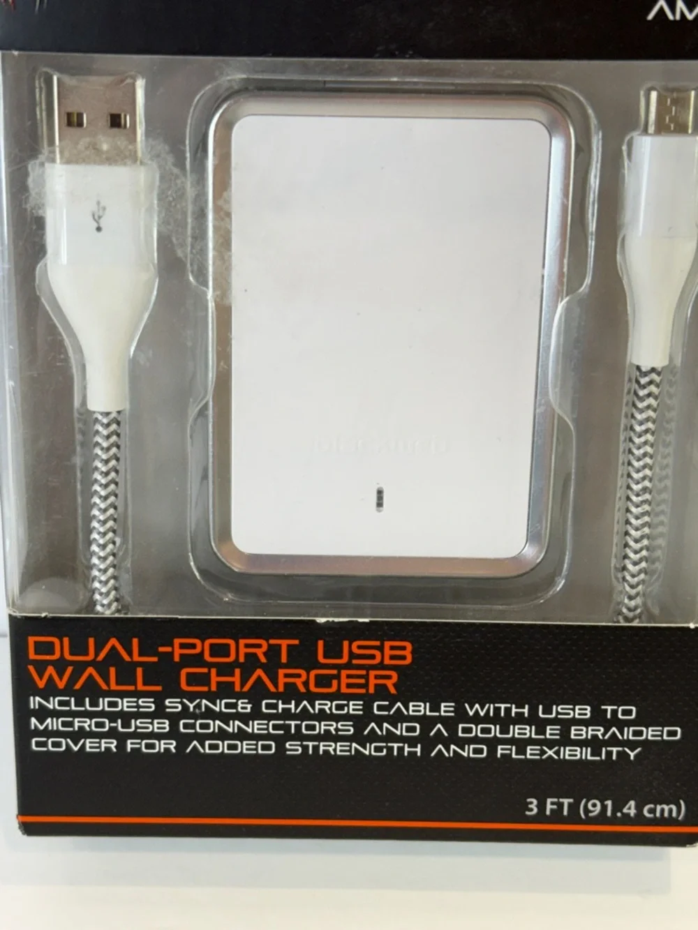 🆕 Blackweb Dual USB Wall Charger 4.8A Fast Charge + 3FT Micro USB Cable